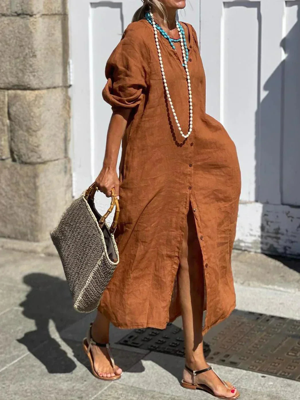 Lena - Oversize-Kleid aus Leinen